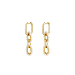 Pearl Allure Oorbellen Goudkleurig