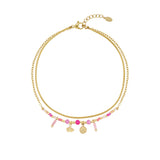 Pink Paradise Enkelbandje Goudkleurig