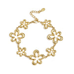 Playful Flowers Armband Goudkleurig voorkant - Mae Lilly