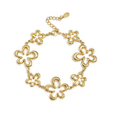 Playful Flowers Armband Goudkleurig voorkant - Mae Lilly