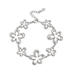 Playful Flowers Armband Zilverkleurig voorkant - Mae Lilly