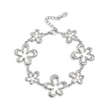 Playful Flowers Armband Zilverkleurig voorkant - Mae Lilly