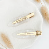 Haarclip Set Creaseless Golden Glitter Flake