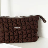 Make-up Tas Expandable Quilted Chocolate