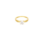 Robust with Stone Ring Goudkleurig - 925 silver