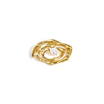 River of Light Broche Goudkleurig voorkant - Mae Lilly