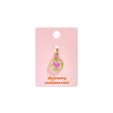 Rosy Heart Charm Diy Goudkleurig