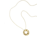 Round Pendant Ketting Goudkleurig