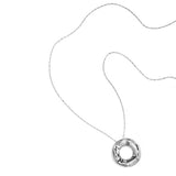 Round Pendant Ketting Zilverkleurig