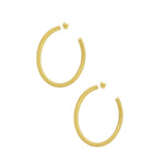 Round with Print Oorbellen Goudkleurig