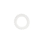 Rubber Twist Haarelastiekjes 6 - Pack Shiny White