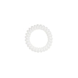 Rubber Twist Haarelastiekjes 6 - Pack Shiny White