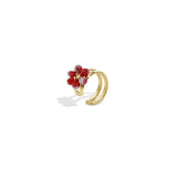Ruby Bloom Ear Cuff Goudkleurig