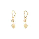 Sacred Heart Drops Oorbellen Goudkleurig