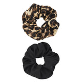 Scrunchie Duo Leopard & Black