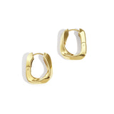 Sculpted Square Oorbellen Goudkleurig