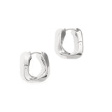 Sculpted Square Oorbellen Zilverkleurig