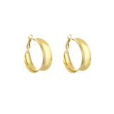 Sculpted Hoops Oorbellen Goudkleurig