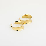 Sculpted Hoops Oorbellen Goudkleurig
