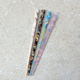 Set 4 haarsticks marble colorful