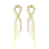Shimmering Ribbon Oorbellen Goudkleurig