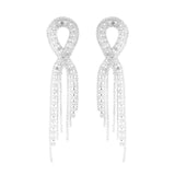 Shimmering Ribbon Oorbellen Zilverkleurig