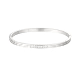 Shiny Stones Bangle Armband Zilverkleurig