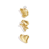 Signature Charm Broche Set Goudkleurig