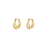 Small Double Hoop Oorbellen Goudkleurig