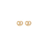 Small Pretzel Oorbellen Goudkleurig