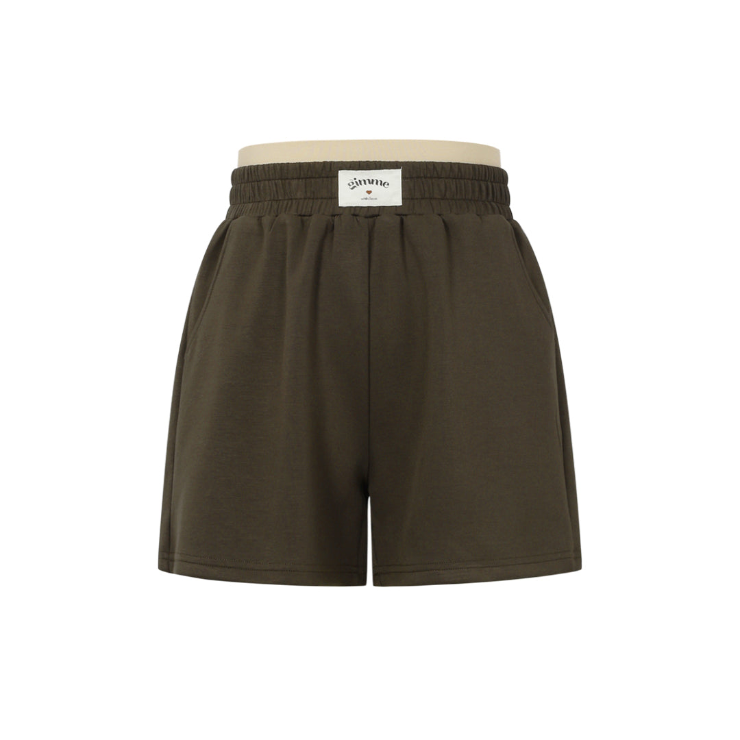 Everyday Chill Short Chocolate Brown XL voorkant - Mae Lilly