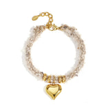 Soft Heart Chain Armband Goudkleurig