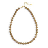 Soft Brown Acryl Ketting Goudkleurig