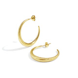 Soft Curve Hoops Oorbellen Goudkleurig