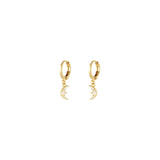 Sparkle Half Moon Oorbellen Goudkleurig