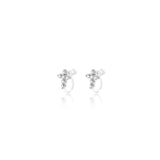 Sparkling Cross Clip Oorbellen Zilverkleurig
