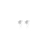 Sparkling Daisy Clip Oorbellen Zilverkleurig