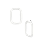 Statement Rectangle Oorbellen Zilverkleurig