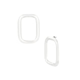 Statement Rectangle Oorbellen Zilverkleurig