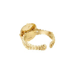 Statement Ring Goudkleurig Green Stone