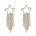 Strass Star Oorbellen Goudkleurig