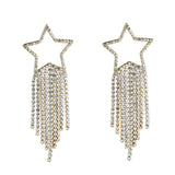 Strass Star Oorbellen Goudkleurig