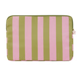 Striped Pink Green Laptophoes 33.5 cm x 23.5 cm