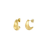 Structured Moon Oorbellen Goudkleurig
