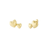 Stud Hearts Oorbellen Goudkleurig
