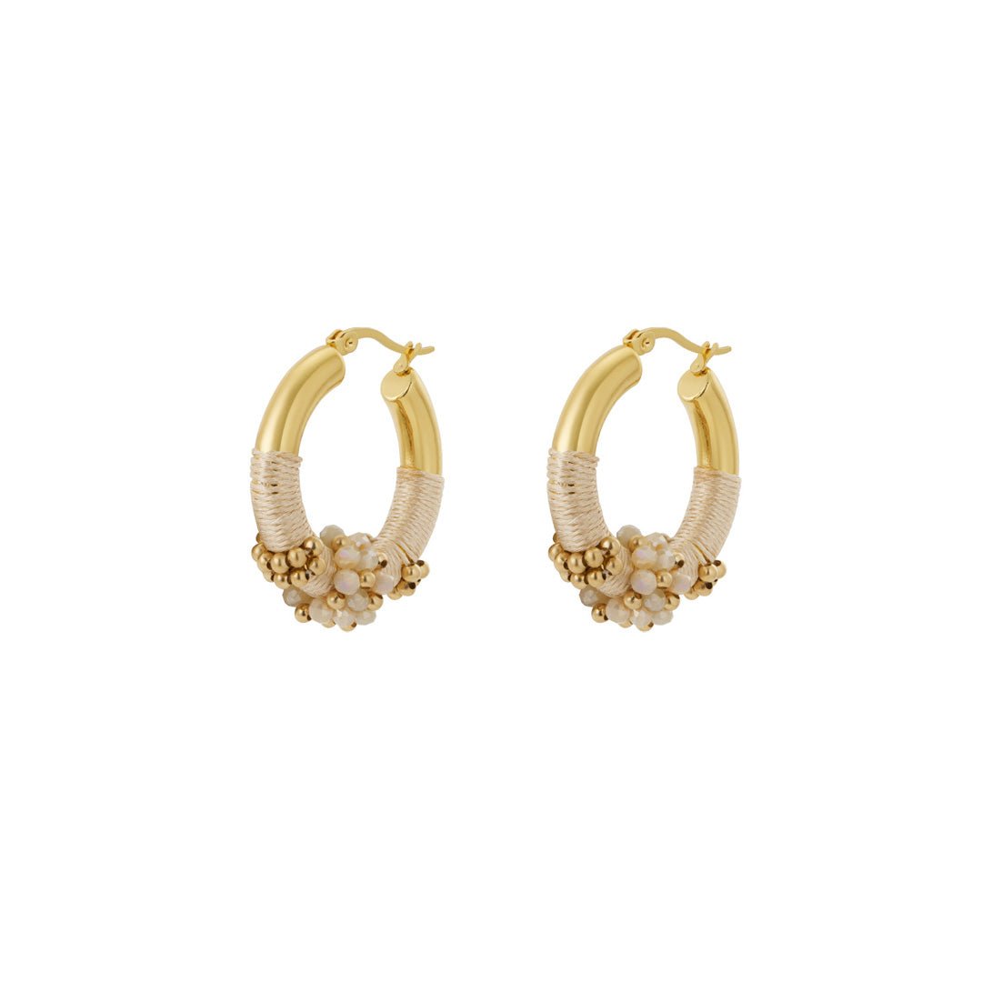 Summer Love Oorbellen Beige Goudkleurig