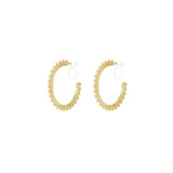 Sunburst Hoop Clip Oorbellen Goudkleurig