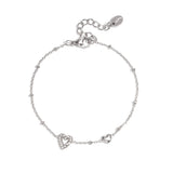 Sweetheart Spark Armband Zilverkleurig voorkant - Mae Lilly