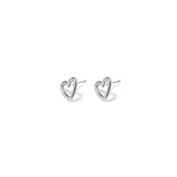 Sweetheart Studs Oorbellen Zilverkleurig