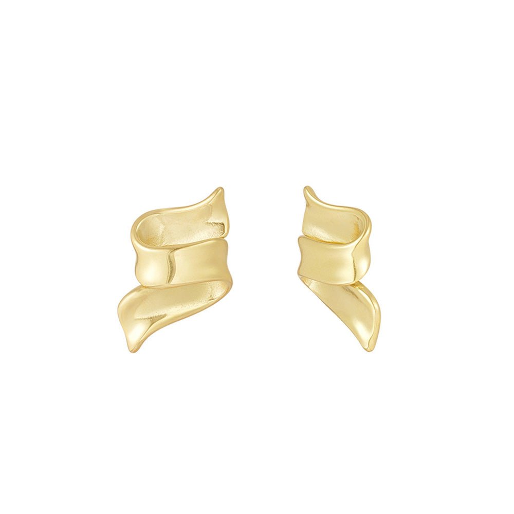 Swirly Slide Oorbellen Goudkleurig